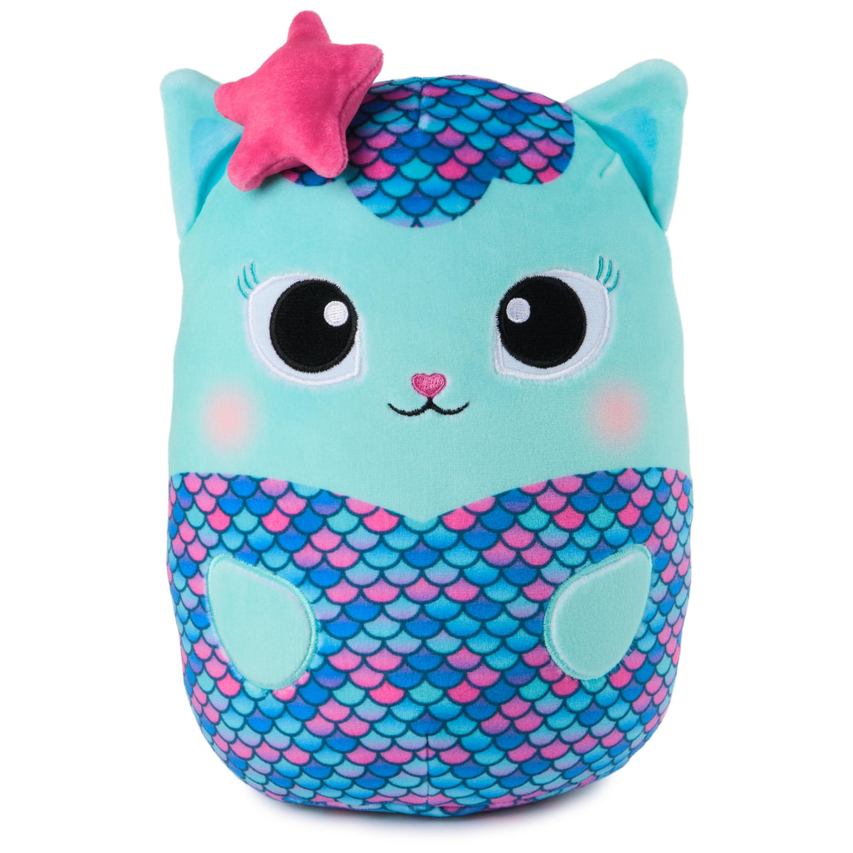GUND Gabby’s Dollhouse Official Mercat Squishy Plush Toy Cat Stuffed Animal Squishy Toys for Ages 1 & Up Blue 8”